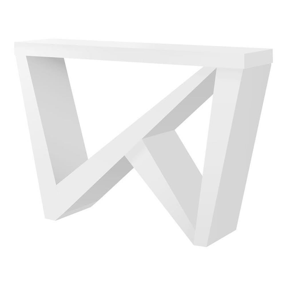 Monarch Specialties 2429 Accent Table, Console, Entryway, Narrow, Sofa, Living Room, Bedroom, Laminate, Contemporary, Modern Table-48 Hall, 47.25" L x 11.5" W x 32" H, White Wood-Look